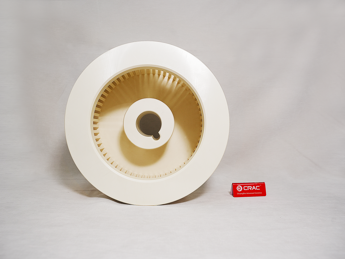 Ceramic grading wheel top view